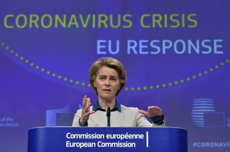 President of European Commission Ursula von der Leyen holds a press conference